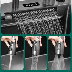 Multifonksiyonel Paslanmaz Çelik Akıllı 75x45 Cm Evye Seti