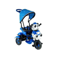 Babyhope Panda Kontrollü Üçteker Bisiklet Mavi