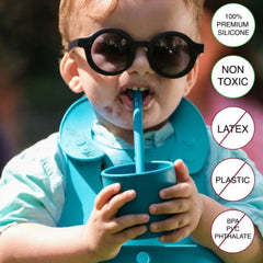 Babychefs Silikon 3 Parça Bebek Beslenme Seti Turkuaz