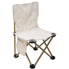 Oxford Kumaş 65x38x37 Saklama Çantalı Katlanabilir Taşınabilir Sandalye Krem