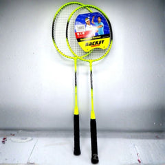 Çantalı 2 Li Badminton Raket Seti Sarı