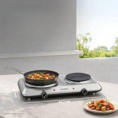 Severin 46x29 Cm 2500 W Çift Gözlü Elektrikli Ocak Inox