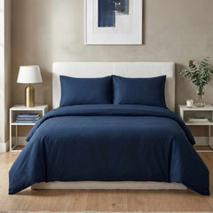 Mikro Saten 165x200 Cm Nevresim Takımı Lacivert