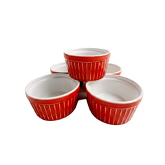 Fırına Girebilen Sufle Kabı Kase Kırmızı 9 x 9.4 cm