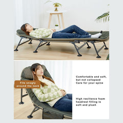 Dış Mekana Uygun Ördek Ayak Katlanır Taşınabilir 190x64x32 Cm Şilteli Çok Amaçlı Şezlong Yatak Yeşil