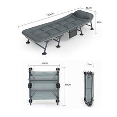 Dış Mekana Uygun Ördek Ayak Katlanır Taşınabilir 190x64x32 Cm Şilteli Çok Amaçlı Şezlong Yatak Yeşil