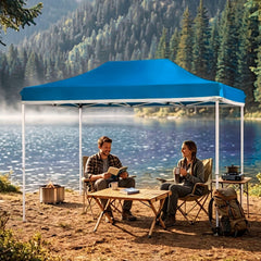 3x3 Metre Gazebo Kolay Kurulumlu 45 mm Profilli 1200 D Kumaş Bahçe Kamp Gölgeliği Tente Mavi