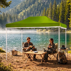 3x3 Metre Gazebo Kolay Kurulumlu 45 mm Profilli 1200 D Kumaş Bahçe Kamp Gölgeliği Tente Yeşil