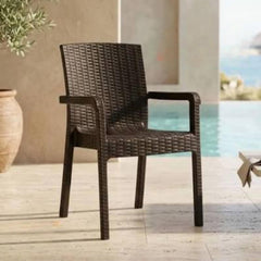 Heniver Vektör Rattan Sandalye Kahve