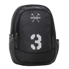 Sport 3 Bölmeli Orta Okul ve Lise Sırt Çantası Siyah