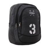 Sport 3 Bölmeli Orta Okul ve Lise Sırt Çantası Siyah