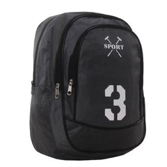 Sport 3 Bölmeli Orta Okul ve Lise Sırt Çantası Siyah