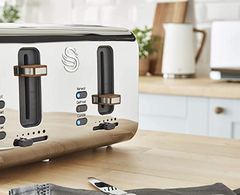 Swan Nordic 4 Dilimli Ekmek Kızartma Makinesi Beyaz