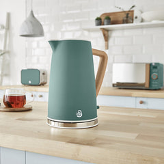 Swan Nordic Elektrikli Su Isıtıcısı Kettle 1.7 Litre 3000 w Çam Yeşili