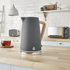 Swan Nordic Elektrikli Su Isıtıcısı Kettle 1.7 Litre 3000 w Arduvaz Grisi