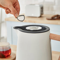 Swan Nordic Elektrikli Su Isıtıcısı Kettle 1.7 Litre 3000 w Pamuk Beyaz