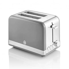 Swan Retro 2 Dilimli Ekmek Kızartma Makinesi Gri