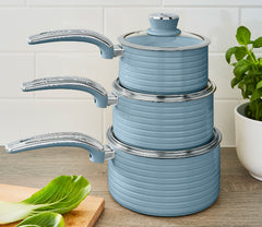 Swan Retro 3 Parça Tencere Seti Mavi