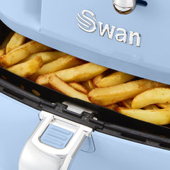 Swan Retro 6 Litre Manuel Airfryer Yağsız Fritöz Mavi