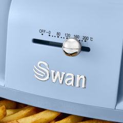 Swan Retro 6 Litre Manuel Airfryer Yağsız Fritöz Mavi