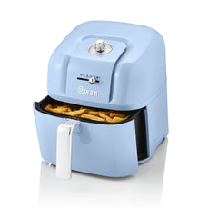 Swan Retro 6 Litre Manuel Airfryer Yağsız Fritöz Mavi