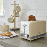 Swan Retro 2 Dilimli Ekmek Kızartma Makinesi Krem