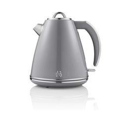 Swan Retro Jug Elektrikli Su Isıtıcısı Kettle 1.5 Litre 3000 w Gri