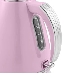 Swan Retro Jug Elektrikli Su Isıtıcısı Kettle 1.5 Litre 3000 w Pembe