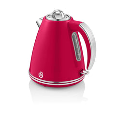 Swan Retro Jug Elektrikli Su Isıtıcısı Kettle 1.5 Litre 3000 w Kırmızı