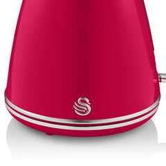 Swan Retro Jug Elektrikli Su Isıtıcısı Kettle 1.5 Litre 3000 w Kırmızı