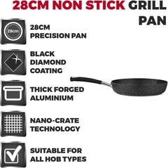 Tower Precision 28 Cm Yapışmaz Izgara Tavası