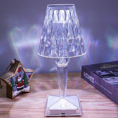 USB Şarjlı Dokunmatik Renk Değişen Kristal Masa Lambası