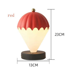 Üç Farklı Renkli USB Şarjlı Dokunmatik Masa Lambası Kırmızı