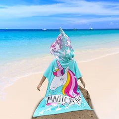 Unicorn Desenli Panço Havlu Mavi 60x60 cm