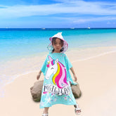 Unicorn Desenli Panço Havlu Mavi 60x60 cm