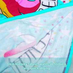 Unicorn Desenli Panço Havlu Mavi 60x60 cm