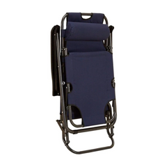 Katlanır Şezlong Sandalye 153x60x75 cm Lacivert