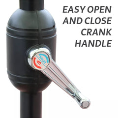 El Kranklı Eğilebilir 2.7 m Bahçe Kamp Dış Mekan Şemsiye Krem