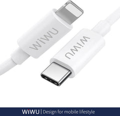 Wiwu 1.2 m USB-C - Lightning Kablosu 20W Beyaz
