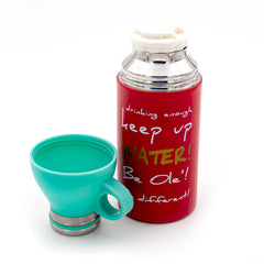 Ximiso 350 ML Paslanmaz Bardaklı Çelik Termos Kırmızı Turkuaz