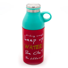 Ximiso 350 ML Paslanmaz Bardaklı Çelik Termos Kırmızı Turkuaz