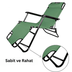 Katlanır Şezlong Sandalye 153x60x75 cm Yeşil