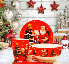 Yeni Yıl Konseptli Tabak, Mug ve Kaseden oluşan 3 lü Set