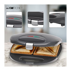 Clatronic Üçgen Plakalı 750 W Tost Makinesi Gri