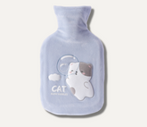 Sevimli Kedi Desenli 600 ML Sıcak Su Torbası Mavi