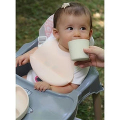 Babyjem Mini Silikon Mama Önlük Ekru