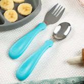 Babyjem Paslanmaz Çelik Çatal Kaşık Seti Turkuaz