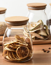 Bambu Kapaklı Vakumlu 3'lü Cam Kavanoz 500 ml 8.5x12 cm