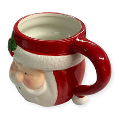 Kabartmalı Noel Baba Temalı Kendi Özel Kutusunda Kupa Mug
