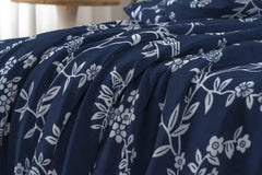 Orkide Super Soft Pazen Lastikli Çiçek Desenli Çift Kişilik Nevresim Takımı